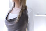 wool halterneck layered sleeveless