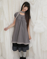 COUNTRY FLARE LINEN DRESS / CHARCOAL