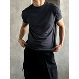 [PREMIUM][MUSCLE FIT] ショルダーラインマッスルハーフTシャツ(3color)