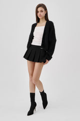 Classic sugarplum hairy cardigan, Black