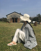 [MADE] Leon loose fit summer checkered shirt