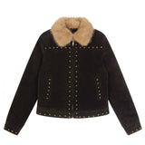 【60%Exclusive】Karen Stud Fur Mustang Jacket