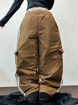 TRACK CARGO STRING PADDING PANTS ❤🖤🤎💚💙5COLOR