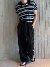 [S/S]インコネクトストライプカラハーフニット(3color)