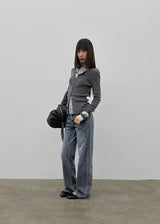 [MADE] Loeve Low-Waist Straight Denim Pants