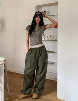 シースルーレイヤードボタンキャップスリーブショートスリーブ
