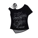 Vesha Graphic Halter To