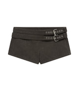 2 belt shorts (brown)