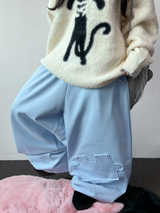 Balloon Wide Puzzling Fuzzy Puzzle Balloon Long Pants 🩷🩵 3COLOR
