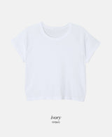 テナベーシック半袖クロップTシャツ (5color)