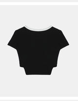 パラダイスサイドカッティングクロップドTシャツ