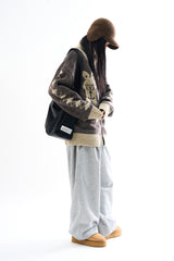 Rabbit knit zip-up sweater