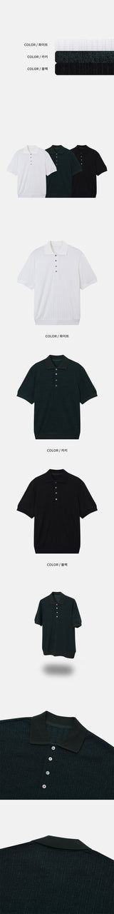[S/S] Texture half kara knit(3color)
