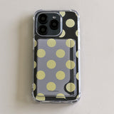 [Jelly] Big dot(yellow) Card pocket case
