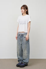 (W) Pony Printed Top