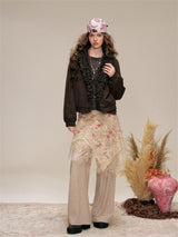 Layered Shirring Pleats Skort