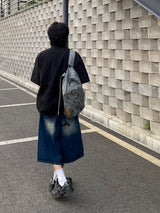 ティーンウォッシングバミューダデニムハーフパンツ1C