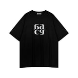 [Unisex] シルバーフォイルオーバーサイズTシャツ_2Color