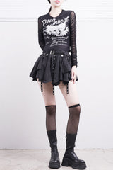 Pia Unbalanced Belt Skirt