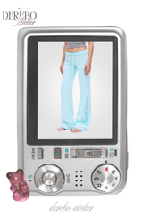 Mint lettering long good fit casual pants 