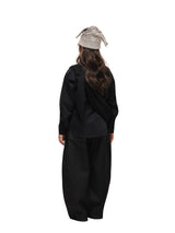 6CRAYON 11.3oz Black Non-Fade Wide-Leg Baggy Denim Pants