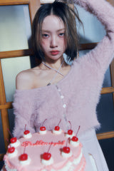 ラビタファーカーディガン pink