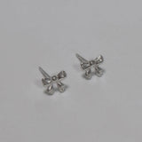 シルバー925 リボン イヤリング