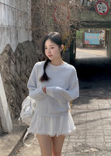 アゲインベーシックコットンルーズフィットⅤネックニット (5color)