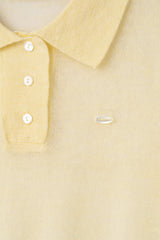 SEE-THROUGH COLLAR HALF KNIT (LEMON)