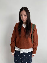 Husit Color Wool V-Neck Knit