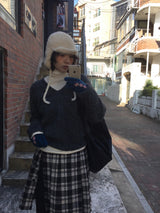 [MD Pick]ウールタッチブラッシュVネックニット (4 Colors)