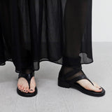 Pony open toe see-through boot sandals