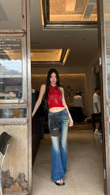 fire ribbed sleeveless tee