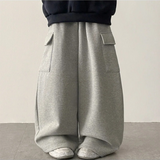 モテヒーティングフリースカーゴワイドパンツ