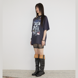 チョーカーロックTシャツ ネイビー