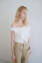 Pure frill blouse_ivory