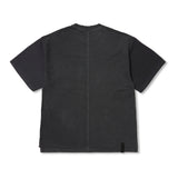 ドッキングインサイドアウトピグメントオーバーサイズ半袖Tシャツ　チャコール