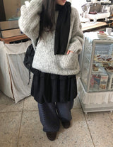 Kikam Stripe Banding Wide Brushed Pants