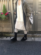 dot corduroy skirt
