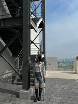 Loose fit see-through check shirt male (2 colors)