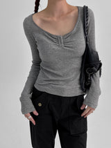 [MADE] Kariba Henley Neck Lace Long Sleeve Tee