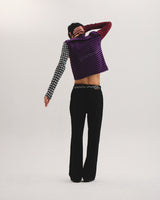 STUD BOOTCUT SUEDE PANTS (BLACK)