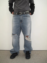 589 Asymmetric Damaged Pants