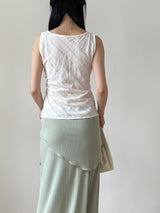 Hachi Shirred Strap Sleeveless Blouse
