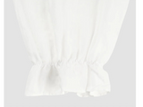 フリル ネック ピンタック ブラウス (WHITE)