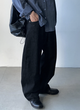 Meir Premium Adult Three-Needle Curved Wide Denim Pants