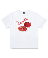 メルティング アップル プリンティングショートスリーブTシャツ ホワイト
