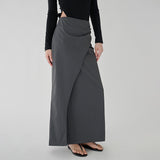 [Redlin] Wrap Shirred Long Skirt -2color