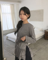 HUD Stripe Dot Cardigan