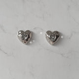 ジェニーハートピアス-銀